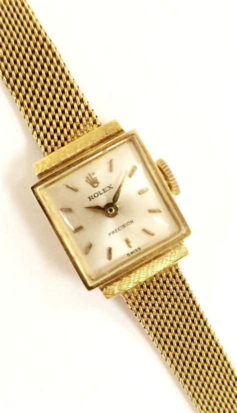 vintage ladies rolex watch gold square face|vintage Rolex women's watches.